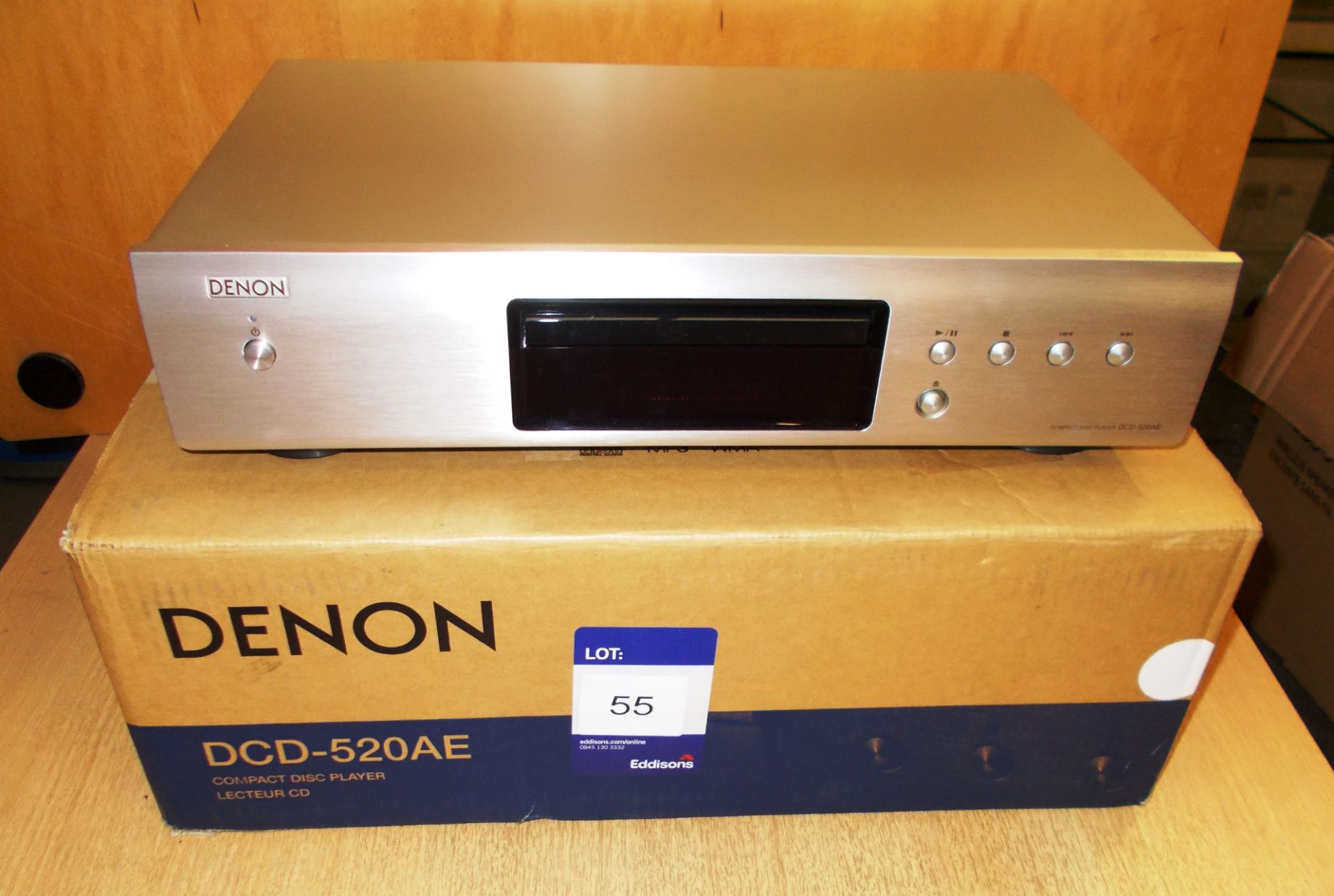 Denon DCD-520 AE Compact Disc Player, silver (on display) – RRP £170 (collection Monday 29 April