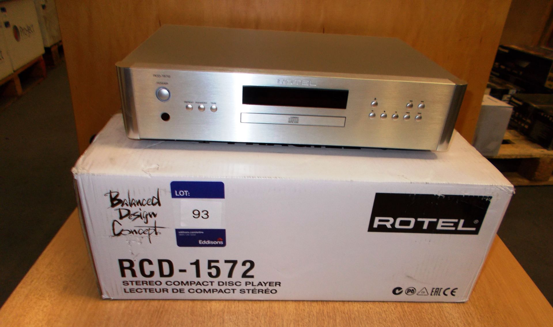 Rotel RCD-1572 Stereo Compact Disc Player, silver (on display) - RRP £845 (collection Monday 29