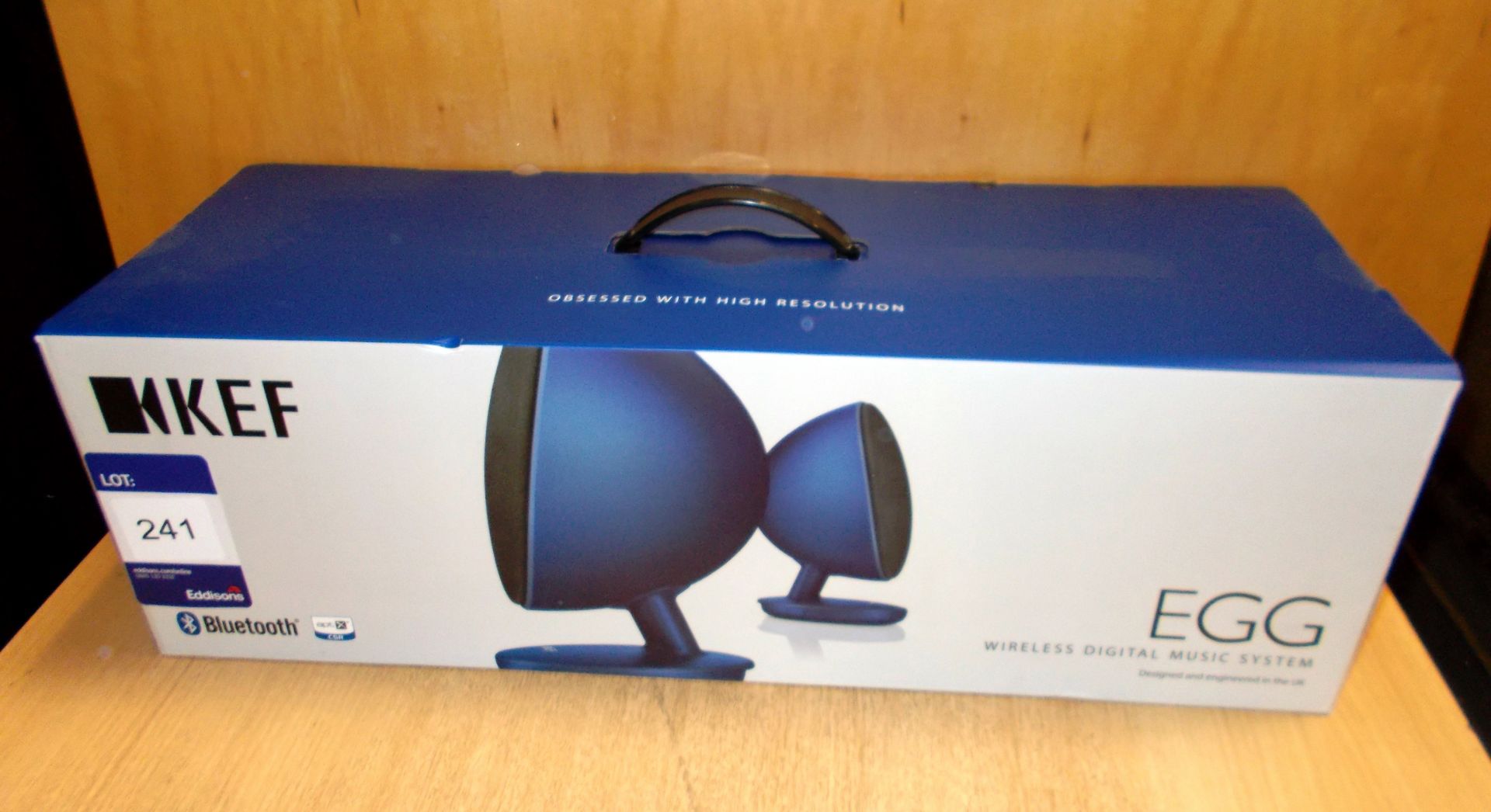 Pair of Kef Egg Wireless High Res Music System, blue (boxed) – RRP £299 (collection Monday 29