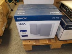 Pair of Denon SC-N10 White Speakers (boxed) – RRP £89 (collection Monday 29 April ONLY - please do