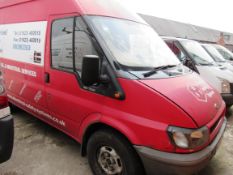 Ford Transit 330 MWB TD Panel Van, registration EF51 OVE, first registered 18 January 2002, MOT