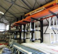 3 bays of Heavy Duty Steel Stock Racking and quantity of various racking components