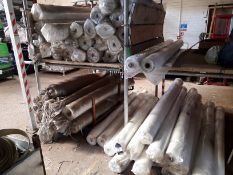 Quantity of approx. 50 rolls of scaffold sheeting (bagged and unbagged)