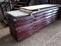Quantity of boxed and unboxed corrugated sheeting silver grey coated (1m x 3m)