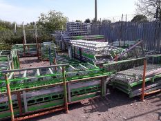 Large quantity of scaffolding to contain uprights, crossbeams, walkways, access steps, handrails,