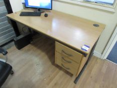 Steel framed office Single Pedestal Desk