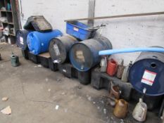 Quantity of Oil Drums, Contents and 3 Bunds