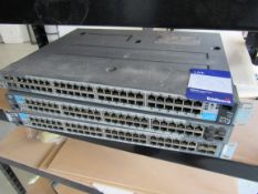 3 HP Procurve 2510G-48 48 port switch