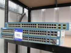 2 Cisco 4948 48 port switches and Cisco catalyst 3560 poe 48 port switch
