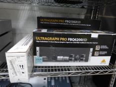 Ultragraph Pro FBQ1502HD Graphic Equalizer, Ultragraph Pro FBQ6200HD Graphic Equalizer and an Ultrap
