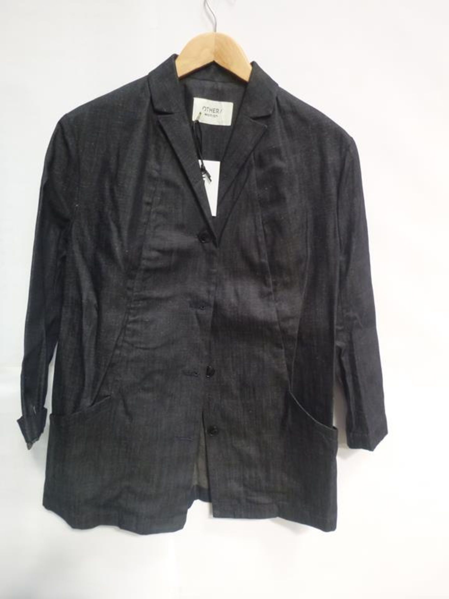 Two Dark Ladies Blazers/Jackets (M, L), Lemaire Plastron Long Sleeve Denim Top (42), Black and White - Image 3 of 4