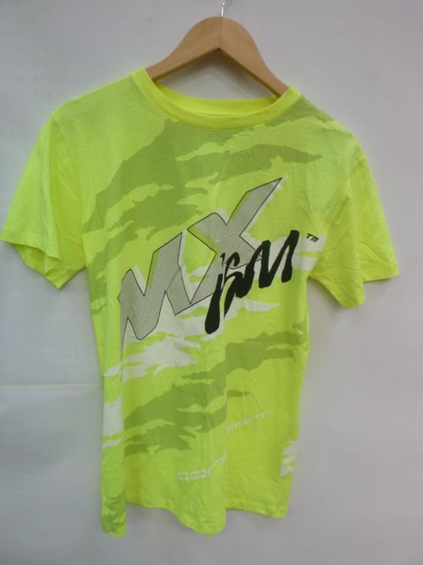 Three White Short Sleeve T-Shirt (2 XS, M), White Long Sleeve Jacket (S), Bright Yellow 'MX ISM' T- - Image 4 of 9