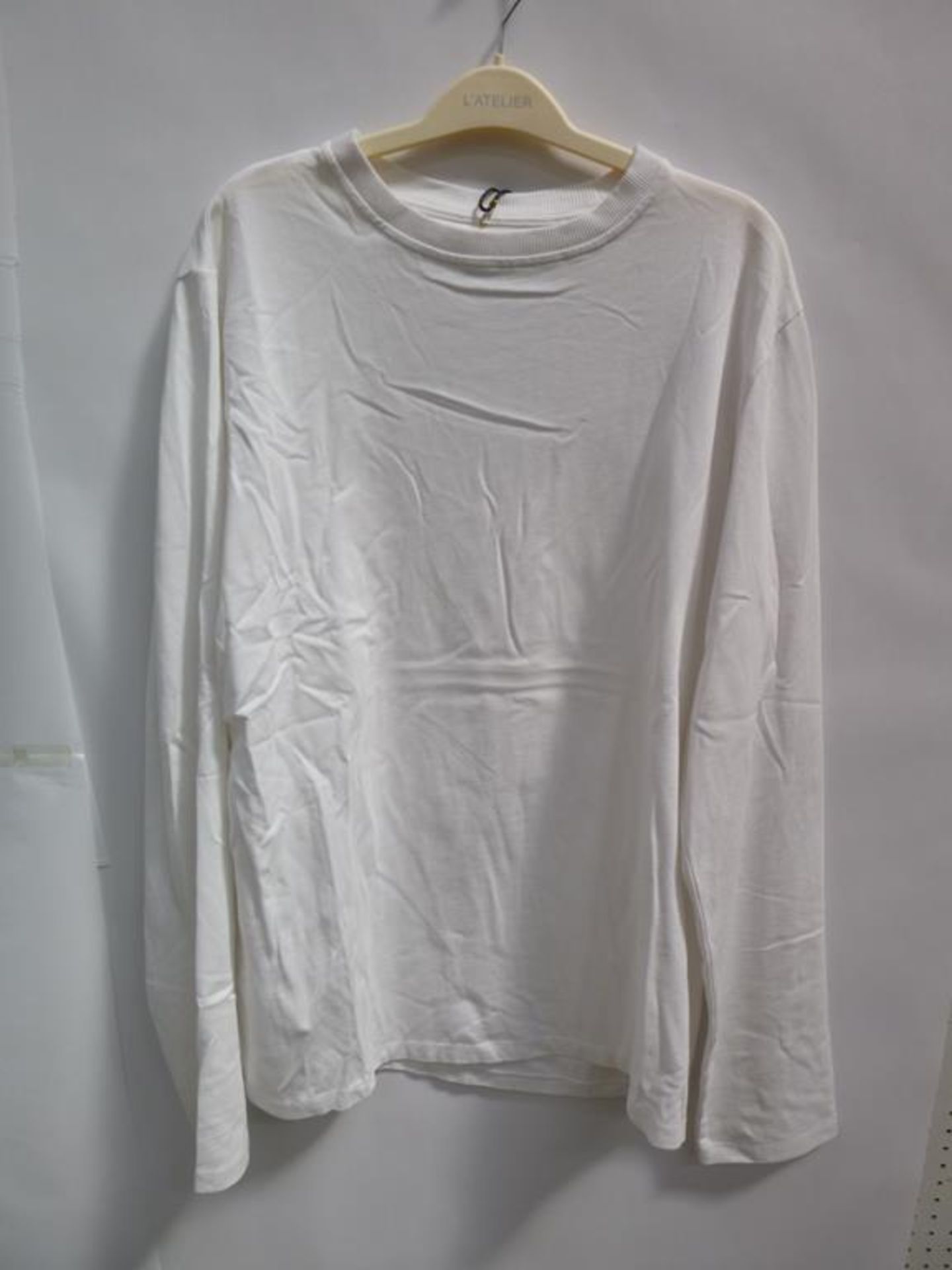 A Long Sleeved White T-Shirt (M), a Lemaire Short Sleeved T-Shirt (?), 5 x Long Sleeved Black Tops ( - Image 10 of 10