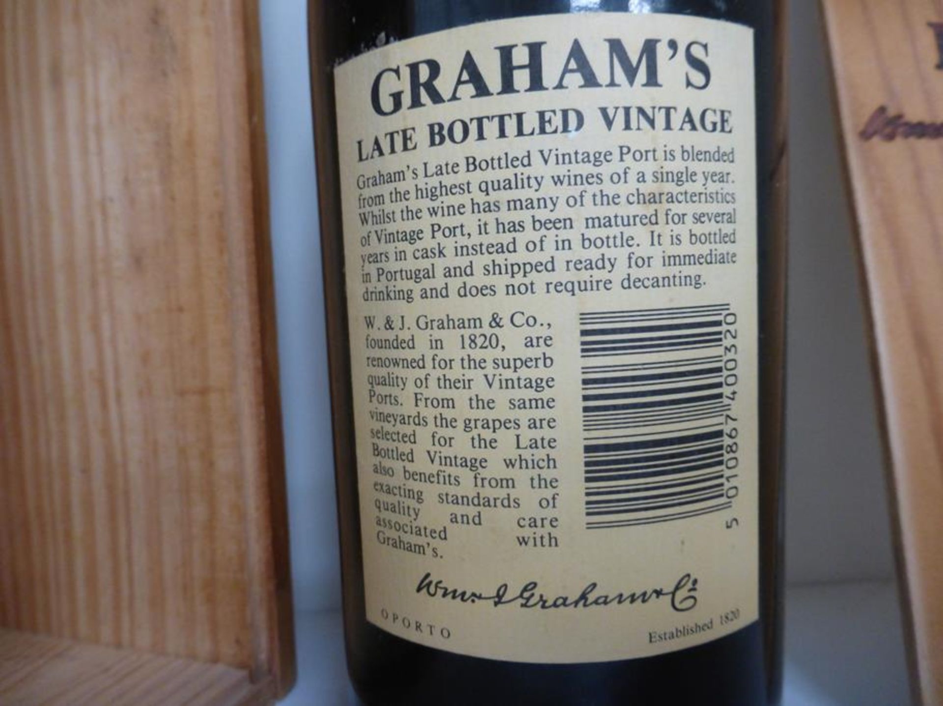 A 70cl Bottle of Grahams Late Bottled Vintage 1984 Port Oporto - Image 3 of 4