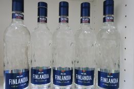 Five Bottles of Finlandia Vodka of Finland