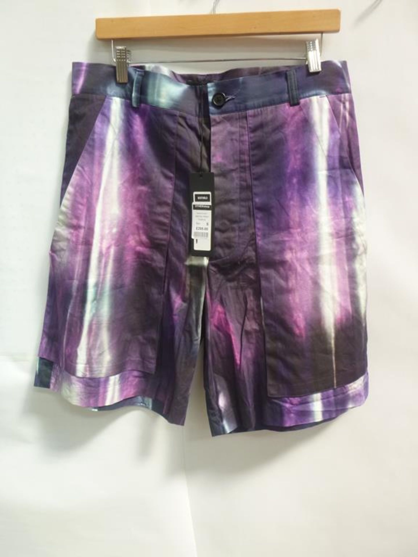 3 x Black Printed Lee Jeans (XS) (XS) (XS), Berthold Digital Print Purple Shorts (S)