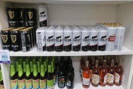 Two shelves of Alcohol and Alcohol Free