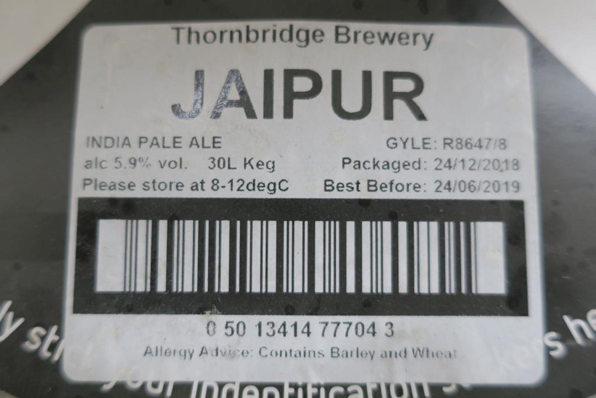 30L Keg of Thornbridge Brewery Jaipur India Pale Ale - Image 2 of 3