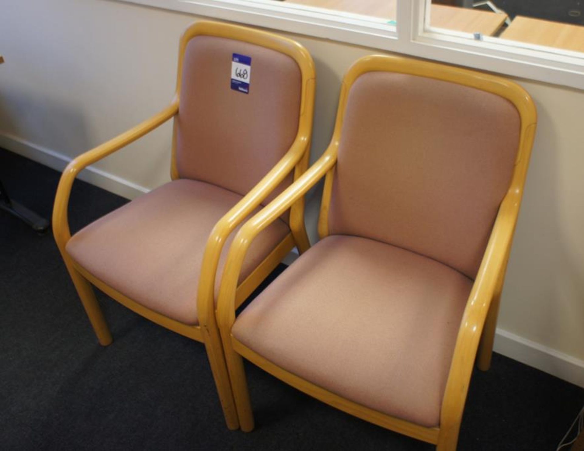 * 7 Upholstered Reception Chairs Photographs are provided for example purposes only and do not