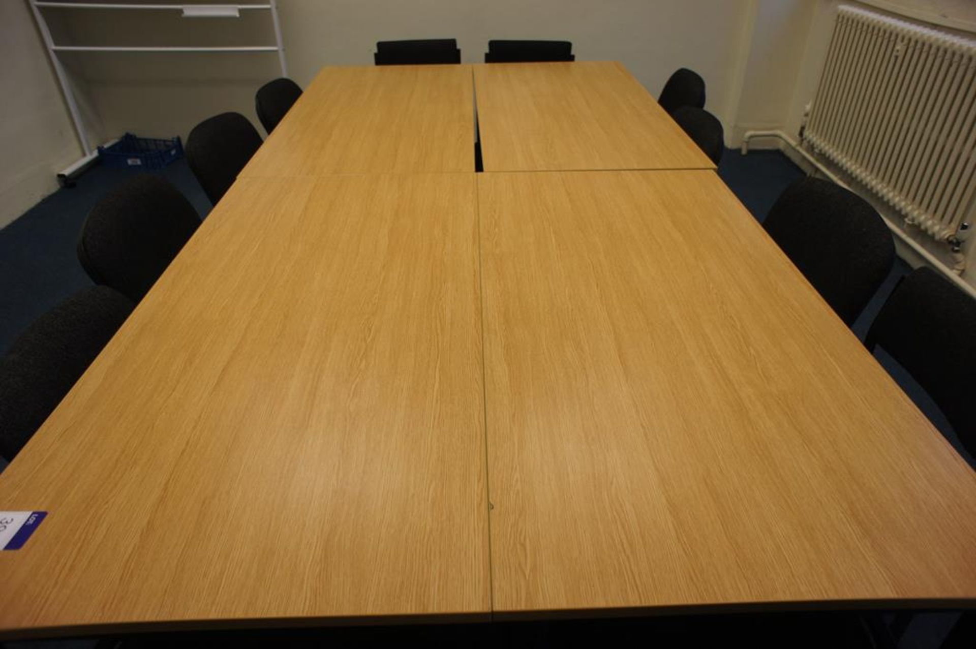 * Oak Effect Meeting Room Cluster Comprising of 4 Tables 1500x750mm, 11 Various Upholstered - Image 11 of 11