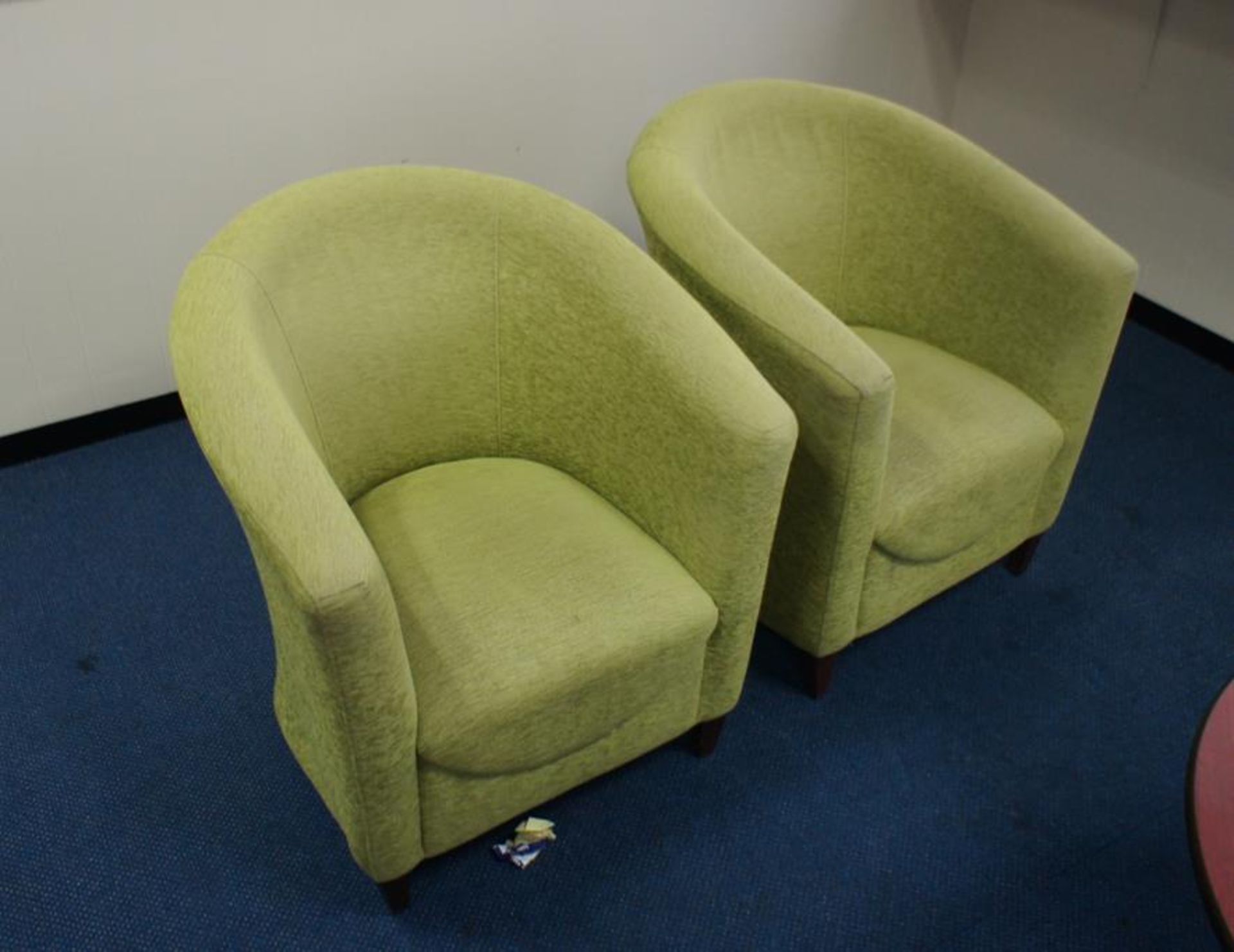 * 2 x Upholstered Tub Chairs Photographs are provided for example purposes only and do not represent