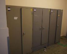 * 3 Steel Double Door Office Cabinets 1820x920x460 Photographs are provided for example purposes