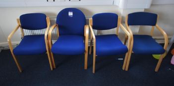 * 4 Various Upholstered Meeting Room Chairs Photographs are provided for example purposes only and