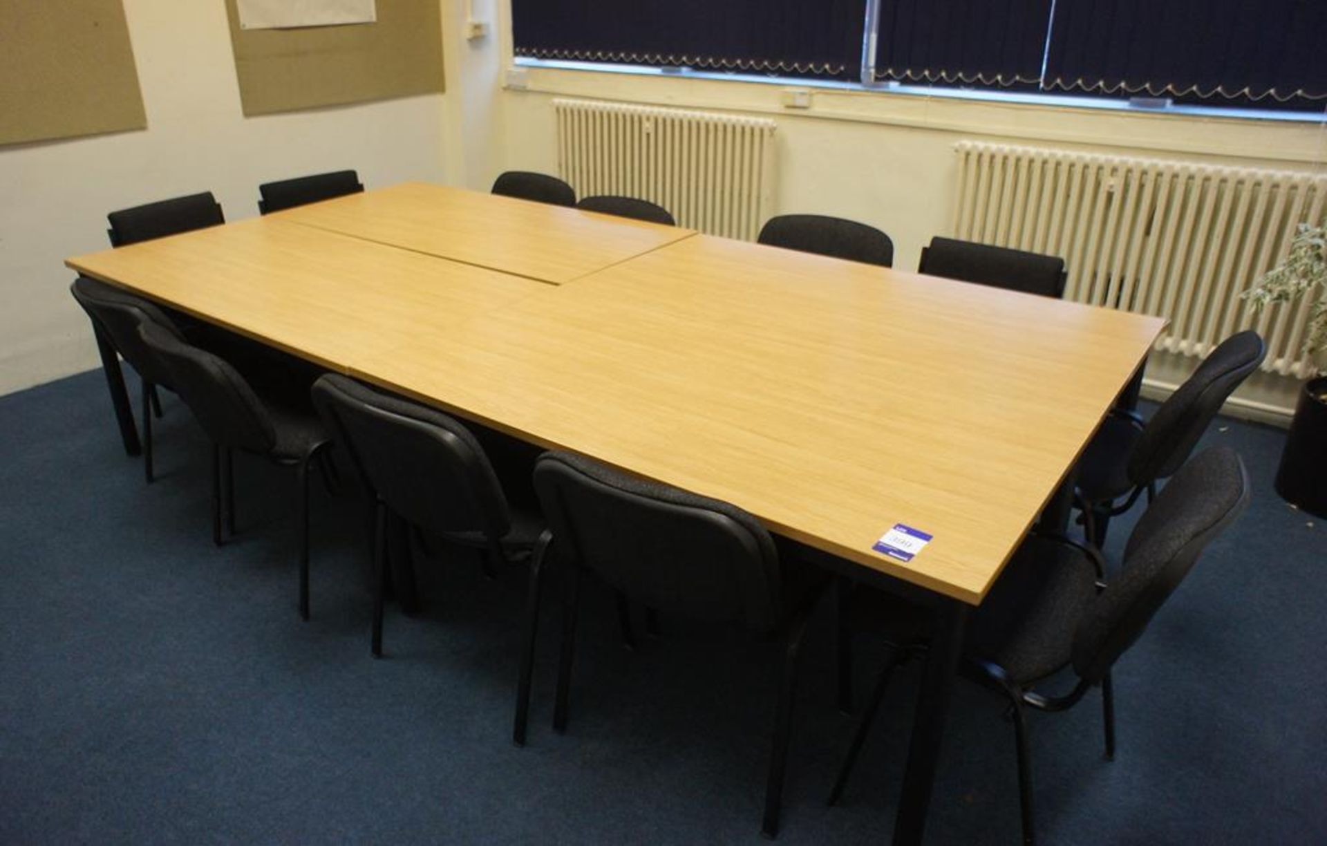 * Oak Effect Meeting Room Cluster Comprising of 4 Tables 1500x750mm, 11 Various Upholstered - Image 3 of 11