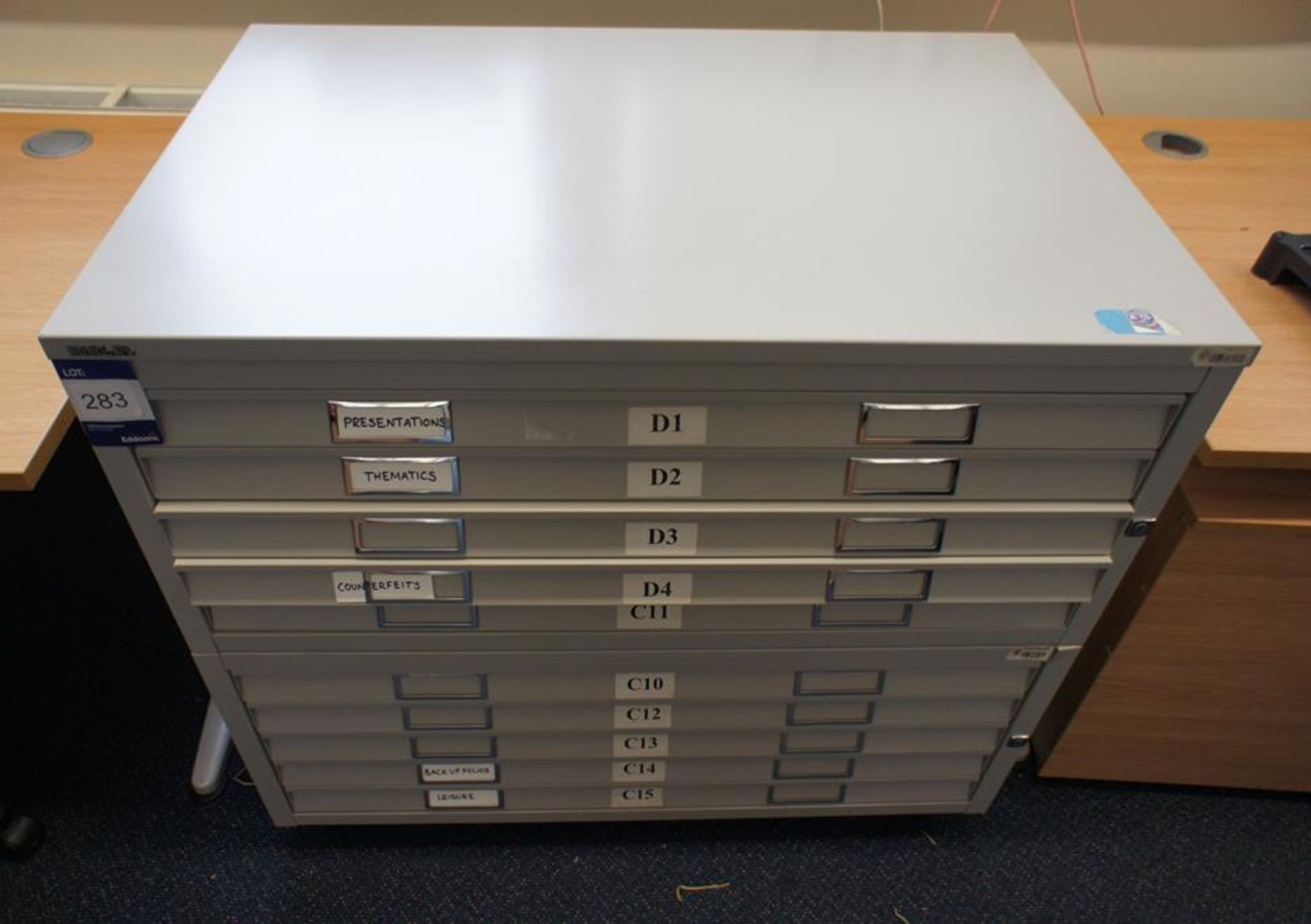 * Bisley Steel 10 Drawer Plan Chest 1000x920x690mm Photographs are provided for example purposes - Image 2 of 7