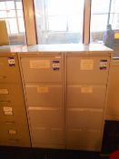 * 2 Bisley 4 Drawer Metal Filing Cabinets Photographs are provided for example purposes only and
