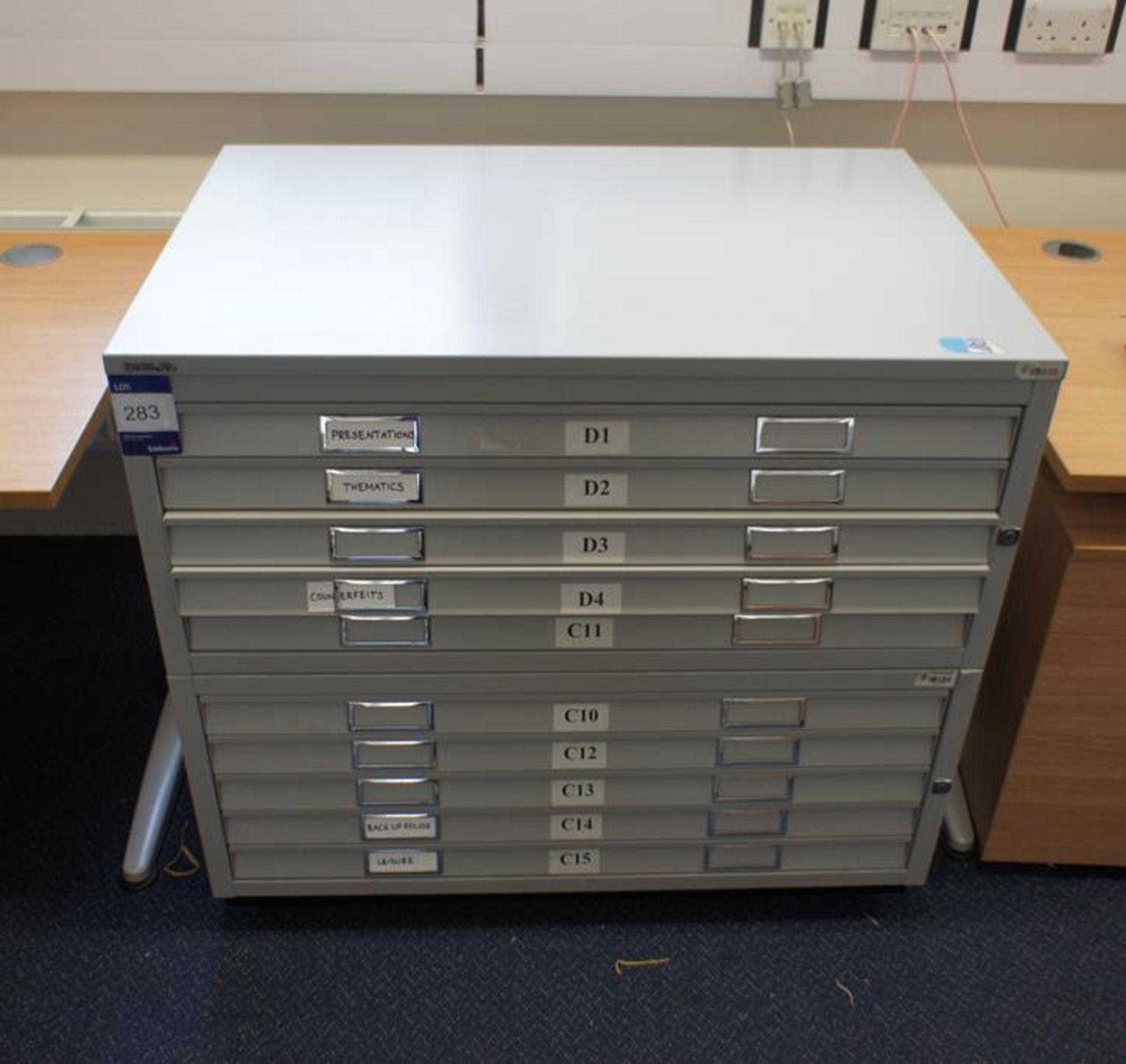 * Bisley Steel 10 Drawer Plan Chest 1000x920x690mm Photographs are provided for example purposes - Image 5 of 7