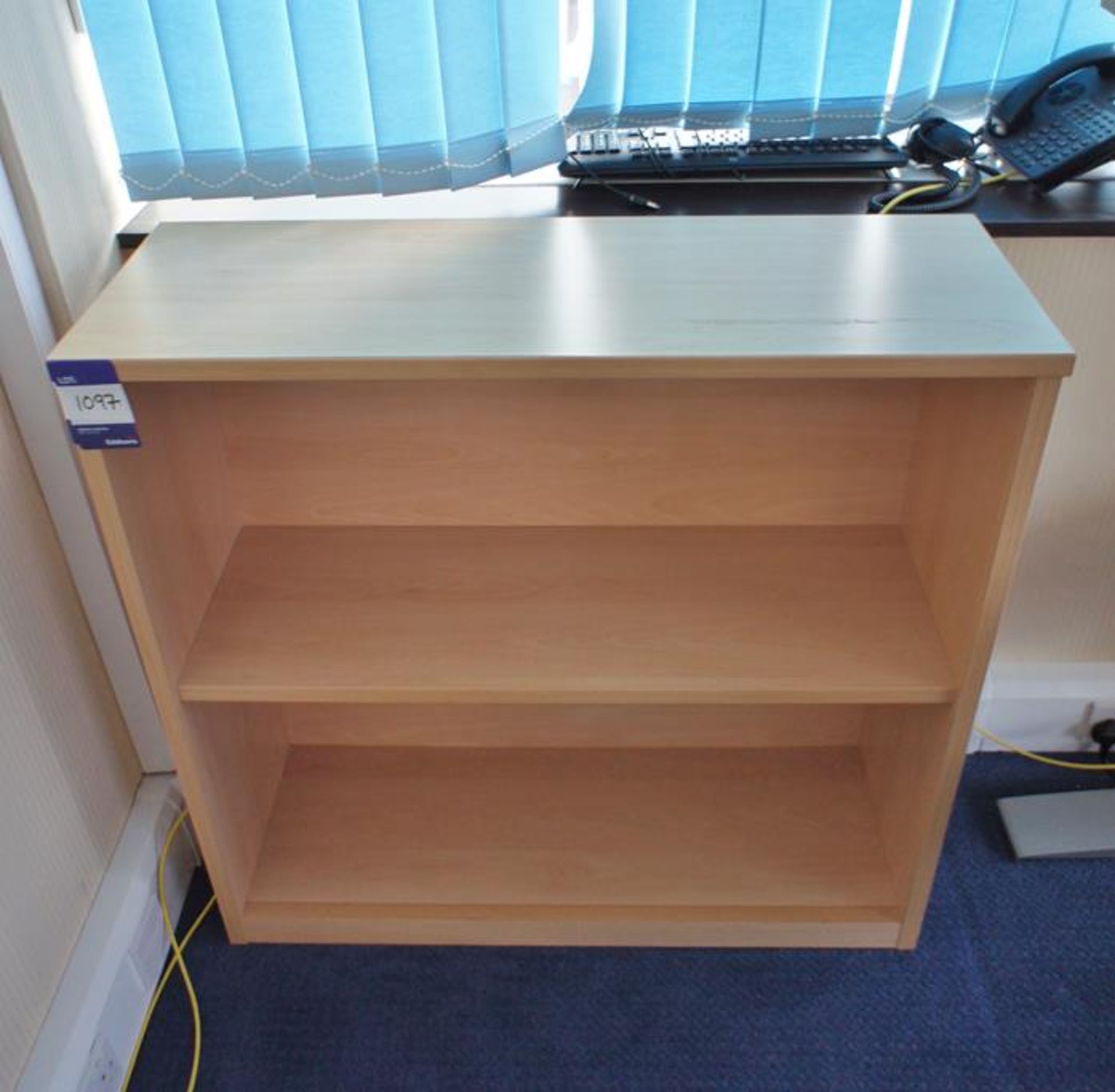 * Light Oak Effect Open Front Bookcase 970 x 940 x 340 Photographs are provided for example purposes - Image 2 of 3