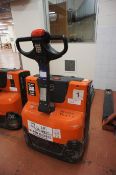 * BT LWE200 battery operated pedestrian pallet truck, serial number 6219156/2012, SWL 2000kg. Please