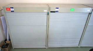 * 1 Single Tambour Door Office Cabinets 1220x1000x500mm Photographs are provided for example