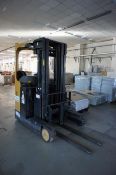 * Cat NR16K Reach Truck, electric, 1600kg capacity, triple mast, 4800mm lift height, serial number