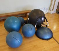 * Various Inflated Gymnastic Balls and Gym Training Aids. Please note Collection of this lot is from