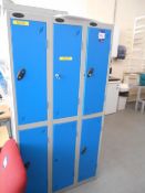 * 3 x 2 Probe Personnel Lockers - no keys Photographs are provided for example purposes only and