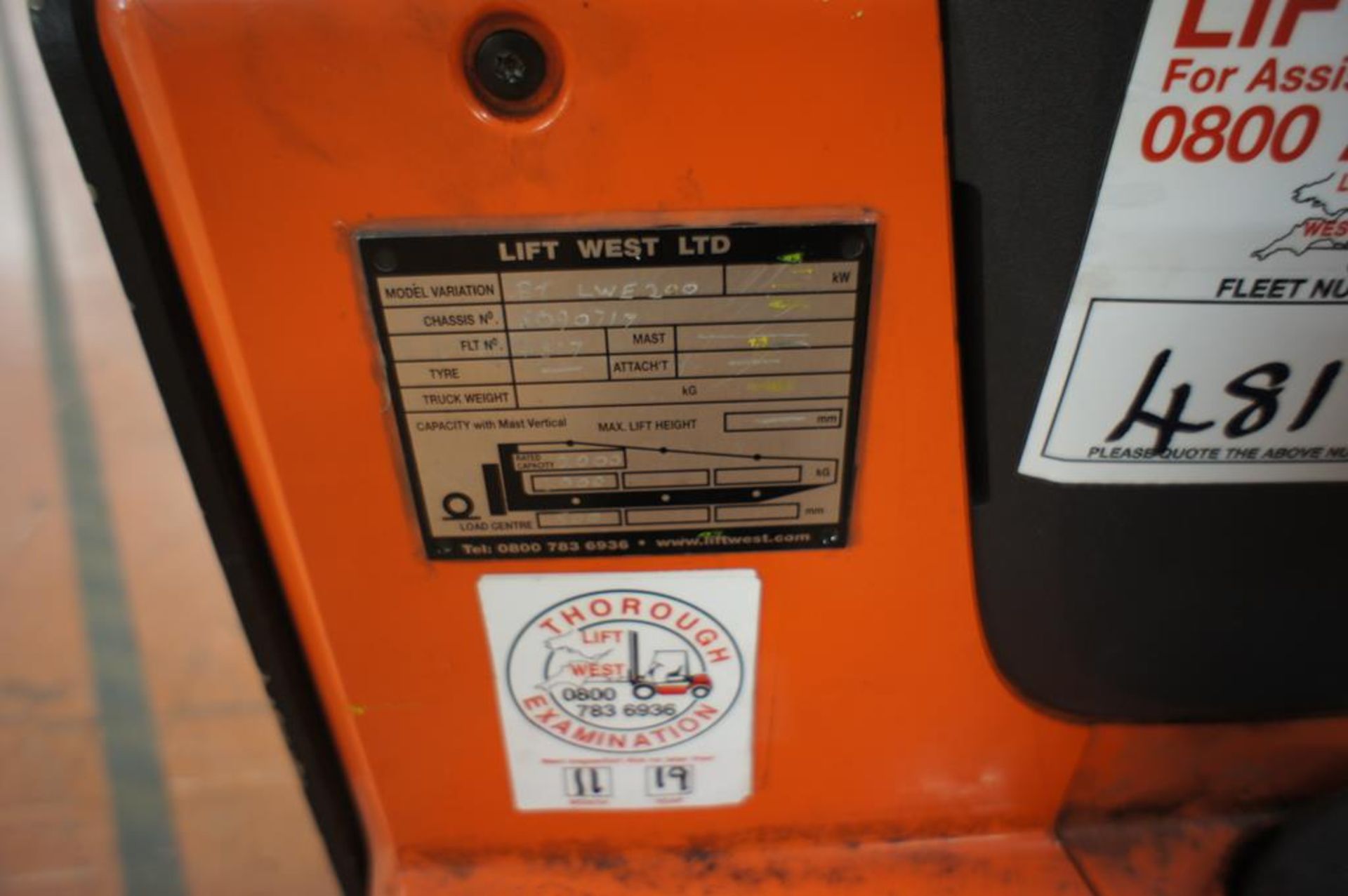 * BT LWE200 battery operated pedestrian pallet truck, serial number 6090719, SWL 2000kg. Please note - Image 2 of 2