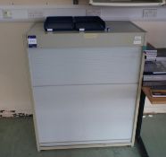 * Single Tambour Door Office Cabinet 1220x1000x500mm Photographs are provided for example purposes