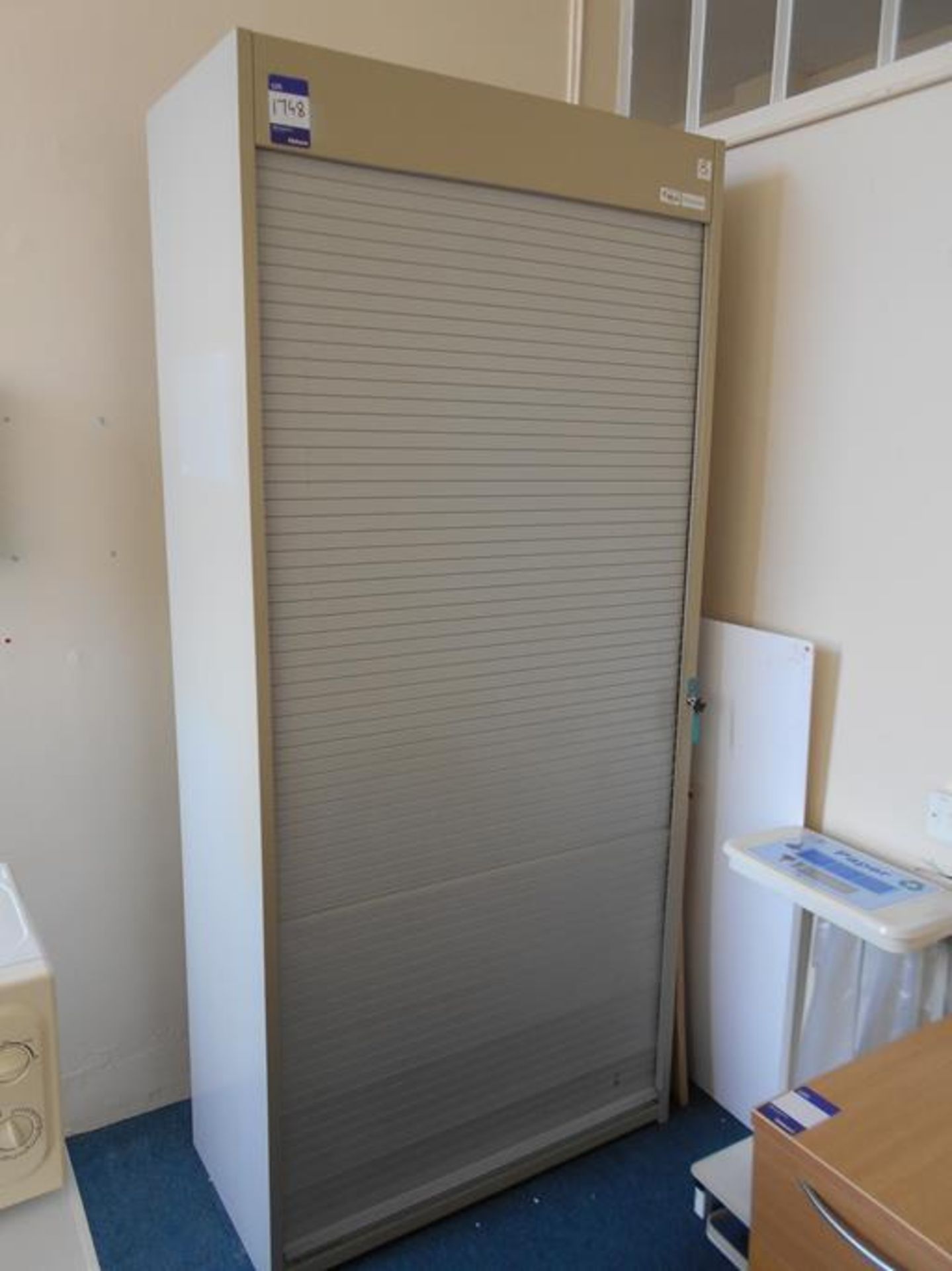 * Flexiform Single Tambour Door Office Cabinet 2200 x 1000 x 500 Photographs are provided for - Image 2 of 2