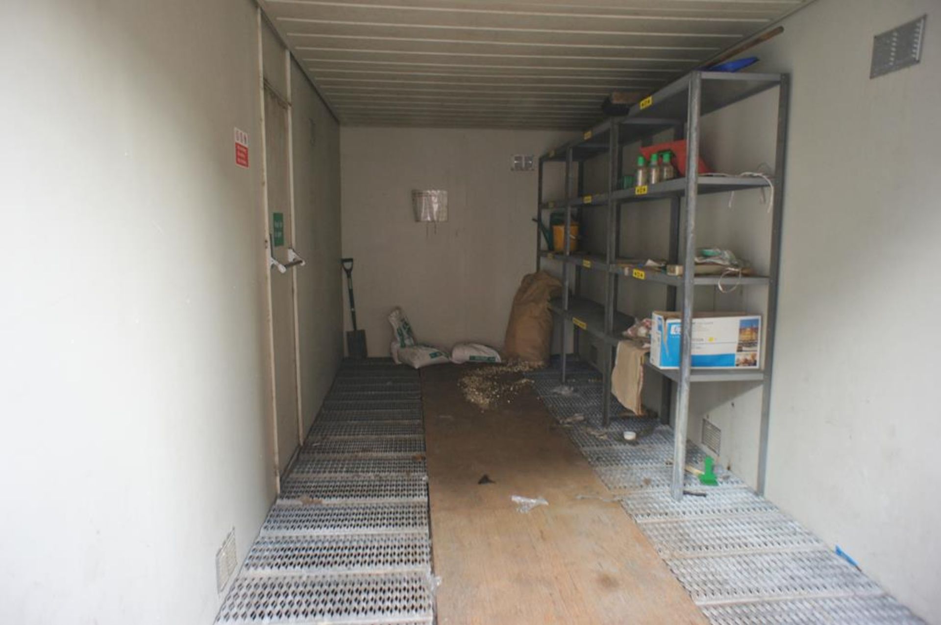 Steel Chemical Store 20ft x 8ft with double door / pedestrian door access, bunded floor and - Image 6 of 8