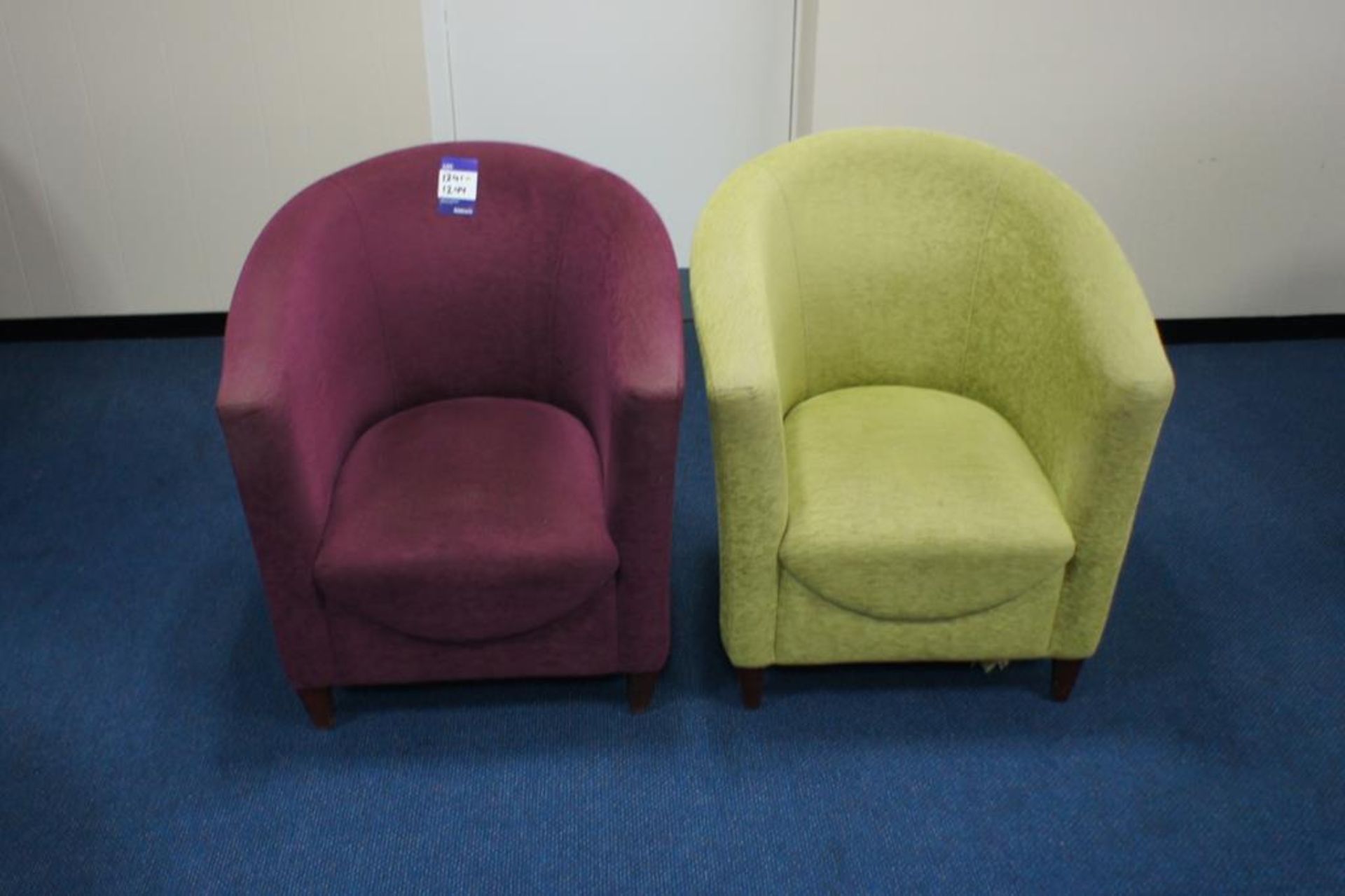 * 2 x Upholstered Tub Chairs Photographs are provided for example purposes only and do not represent - Image 2 of 3