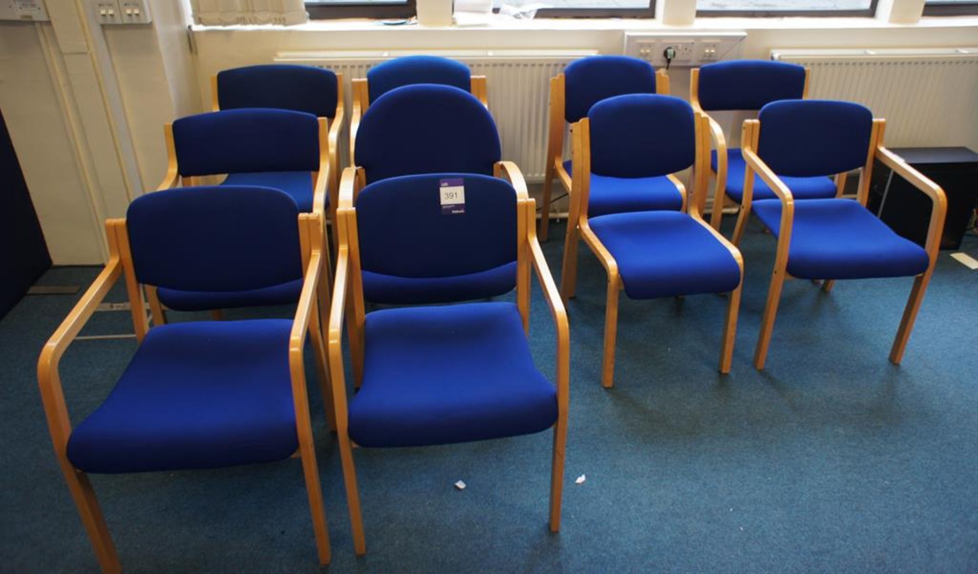 * 10 Various Upholstered Office Meeting/Reception Chairs Photographs are provided for example