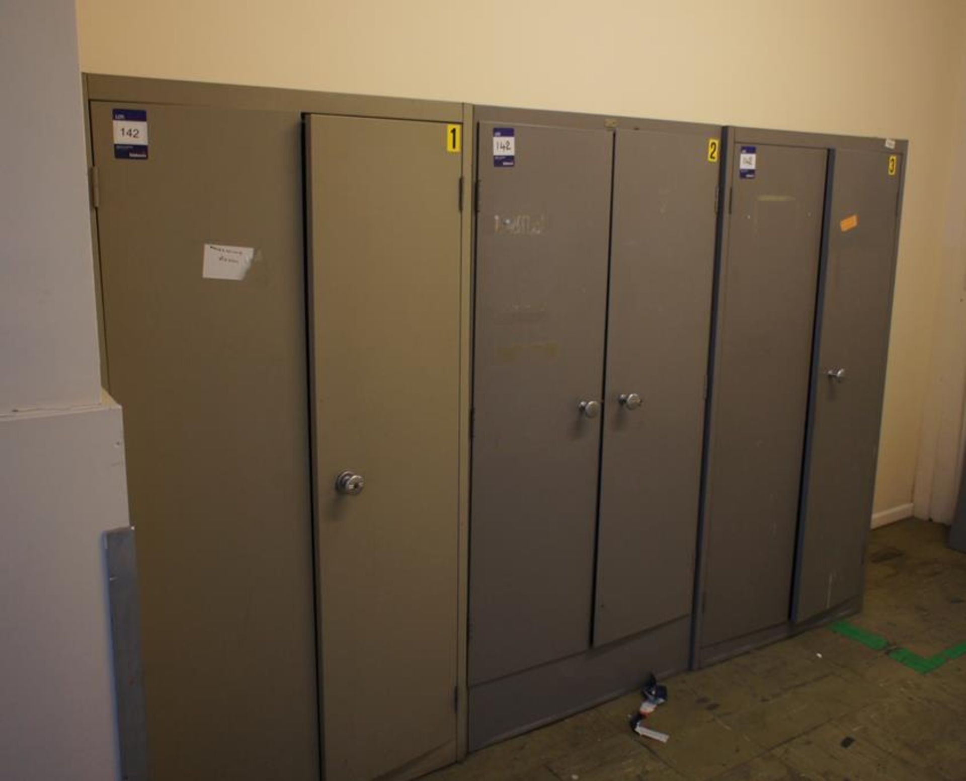 * 3 Steel Double Door Office Cabinets 1820x920x460 Photographs are provided for example purposes - Image 4 of 4