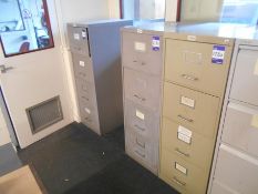 * 3 Various 4 Drawer Metal Filing Cabinets Photographs are provided for example purposes only and do