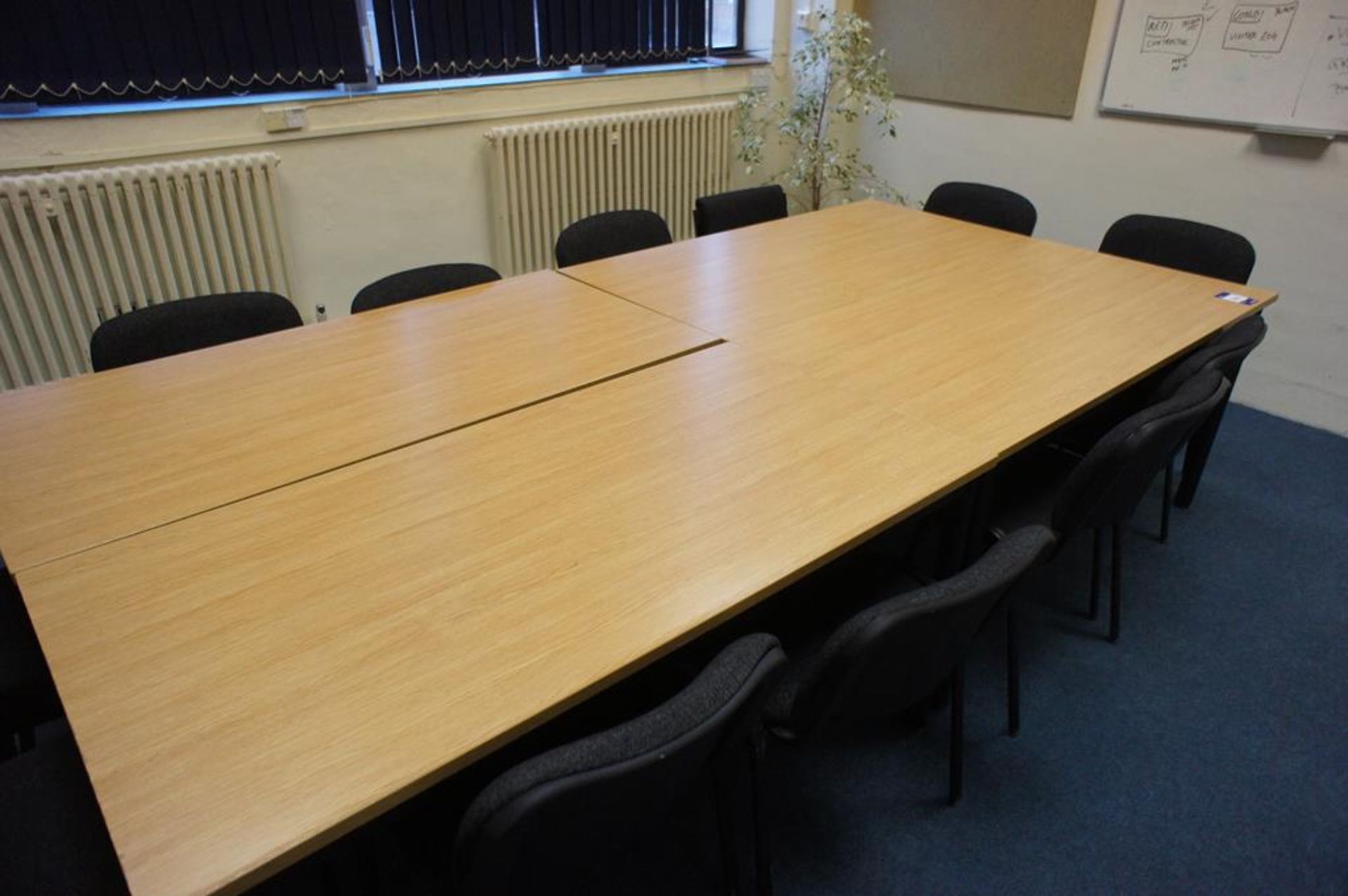 * Oak Effect Meeting Room Cluster Comprising of 4 Tables 1500x750mm, 11 Various Upholstered - Image 5 of 11