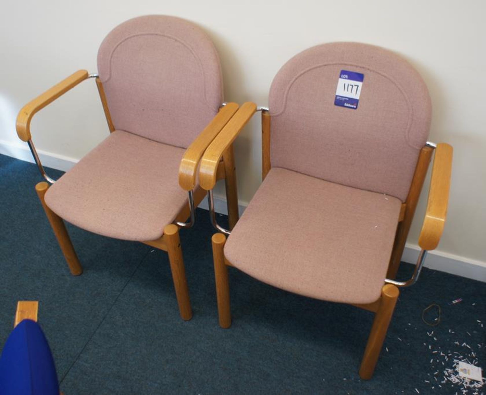 * 2 x Upholstered Reception/Meeting Chairs Photographs are provided for example purposes only and do