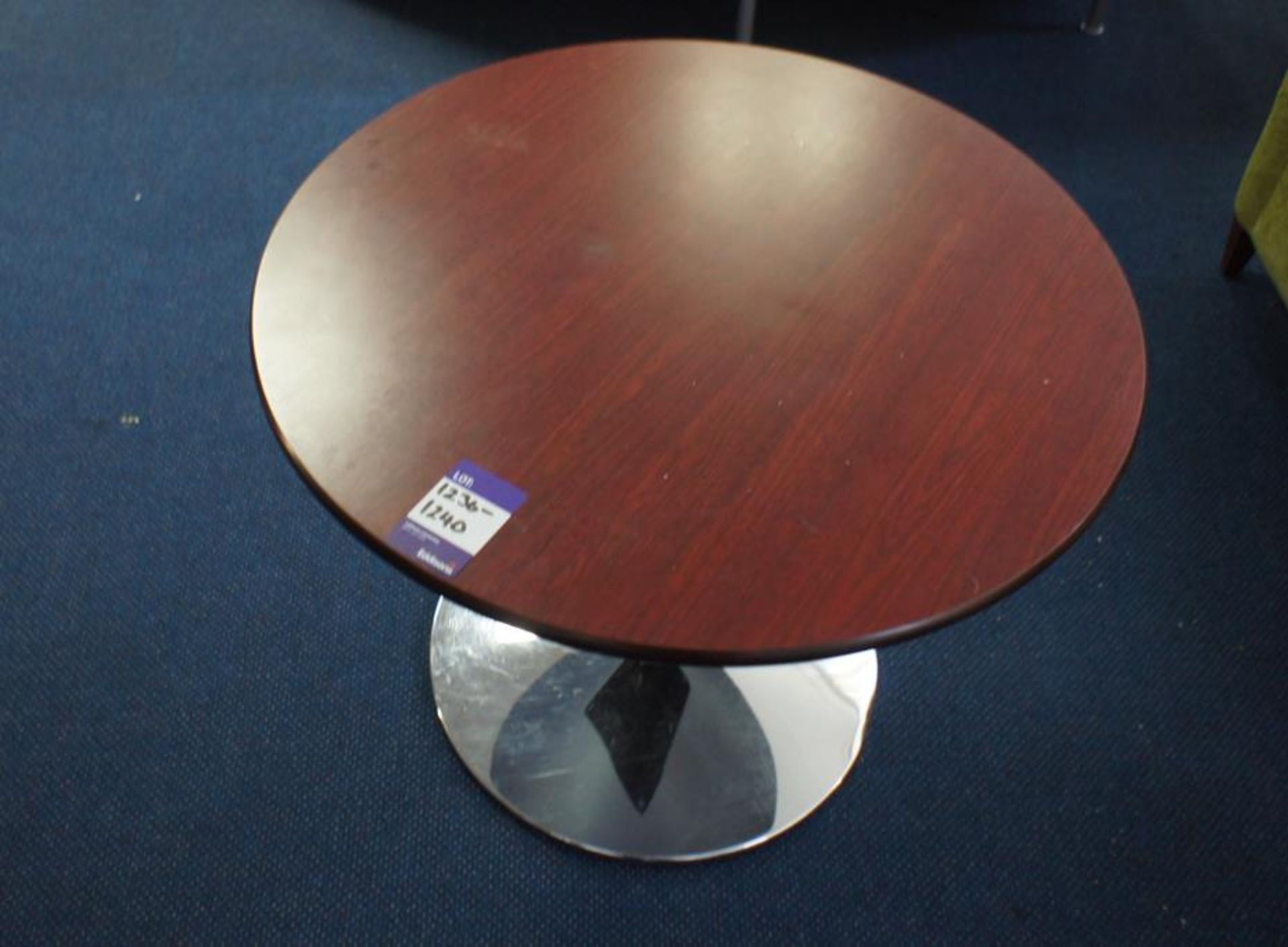 * Mahogany Top Circular Breakout Table 800mm diameter Photographs are provided for example