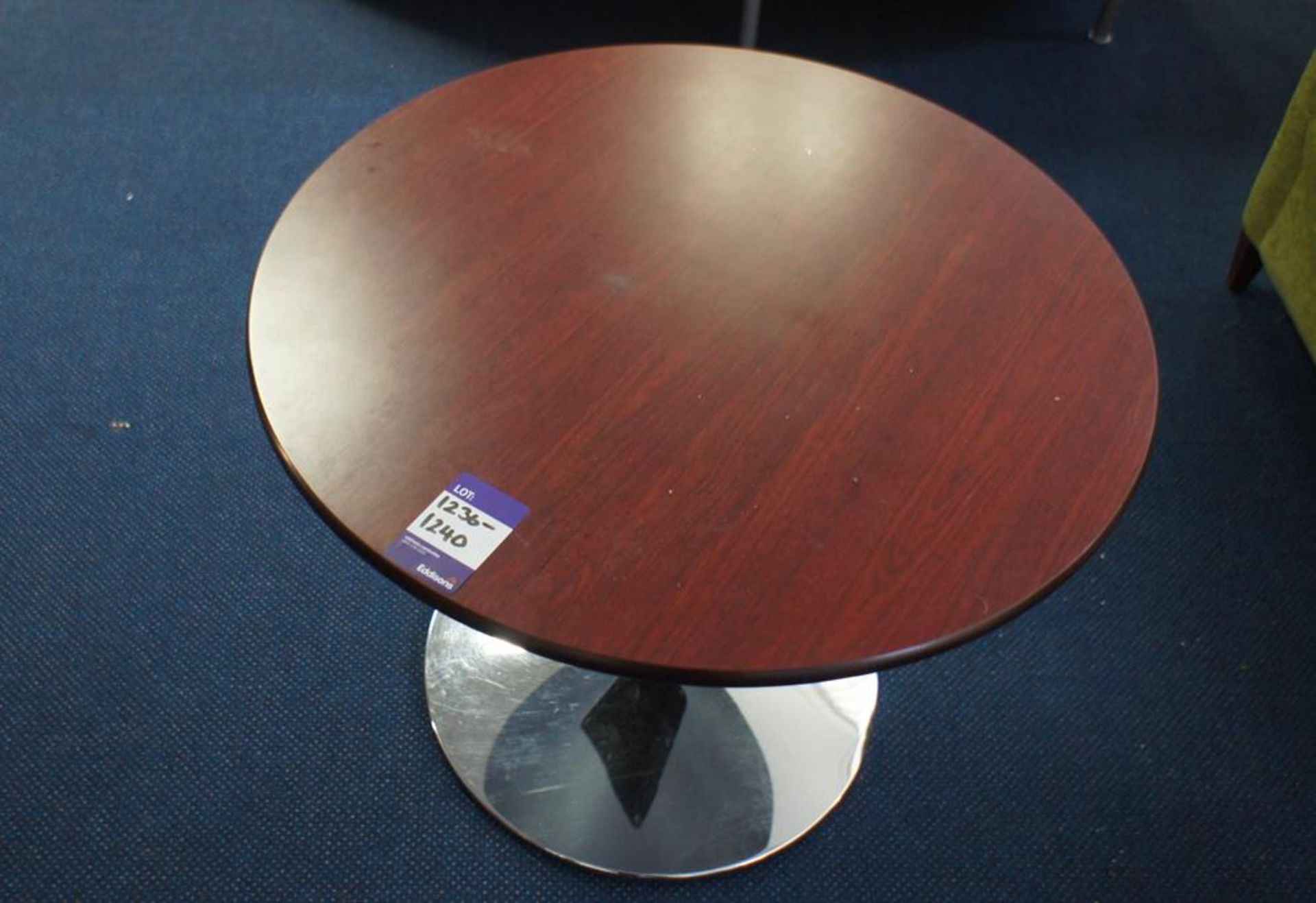 * Mahogany Top Circular Breakout Table 800mm diameter Photographs are provided for example - Image 3 of 3