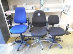 * 3 Various Mobile Chairs including Office and Architect Photographs are provided for example